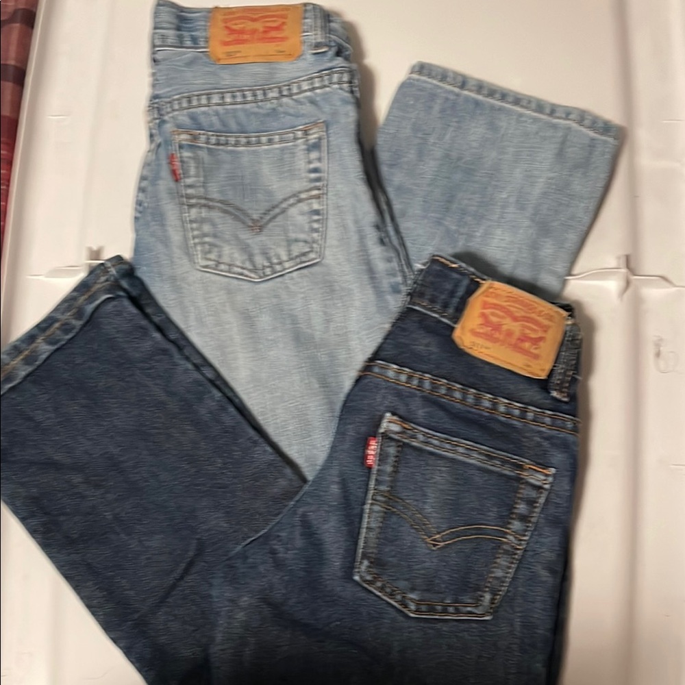 Levi's Boy’s Blue Jeans - Dark and Light Wash